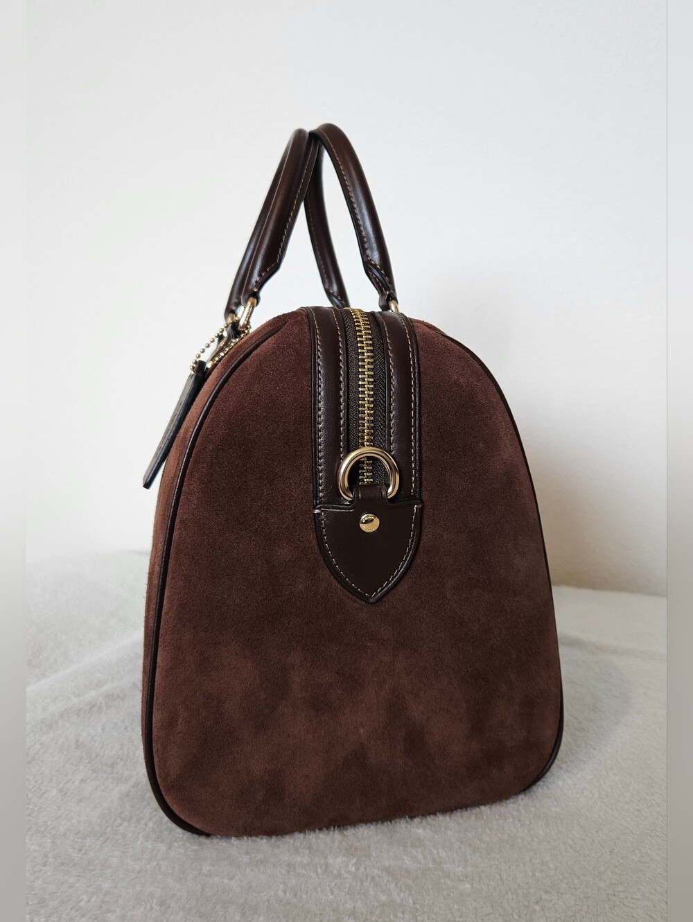 Coach Rowan Large Satchel - Vintage Brown Suede - NWOT - Picture 2 of 11